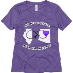 Ladies Relaxed Fit Super Soft Triblend V-Neck Tee