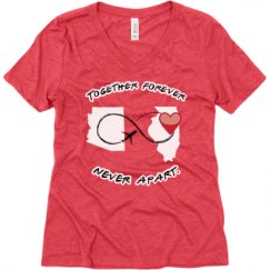 Ladies Relaxed Fit Super Soft Triblend V-Neck Tee
