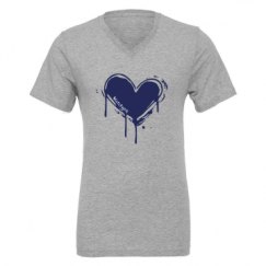 Unisex CVC Jersey V-Neck T-Shirt