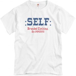 Self Branded Red Blue White Tee