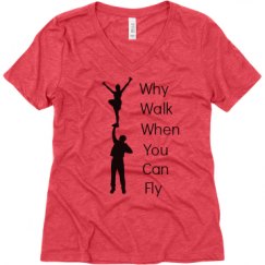 Ladies Relaxed Fit Super Soft Triblend V-Neck Tee