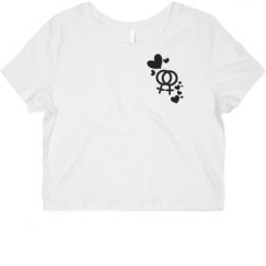 Ladies Slim Fit Crop Top Tee