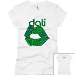 CW DATI GLITTER GREEN SLIMFIT