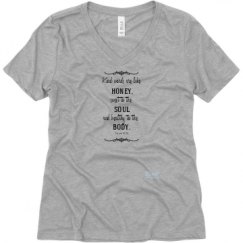 Ladies Relaxed Fit V-Neck Tee