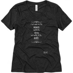 Ladies Relaxed Fit Super Soft Triblend V-Neck Tee