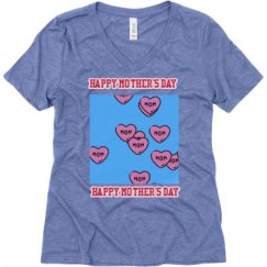 Ladies Relaxed Fit Super Soft Triblend V-Neck Tee