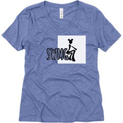 Ladies Relaxed Fit Super Soft Triblend V-Neck Tee