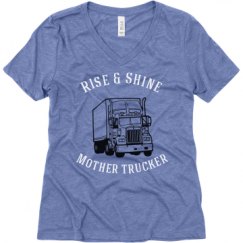 Ladies Relaxed Fit Super Soft Triblend V-Neck Tee