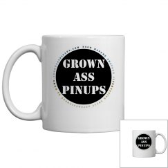 GROWN ASS PINUPS OFFICIAL BADGE MUG