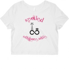 Ladies Slim Fit Crop Top Tee