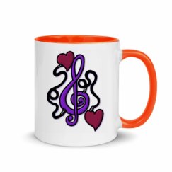 11oz Ceramic Mug with Color Inside