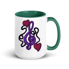 15oz Ceramic Mug with Color Inside
