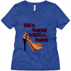 Ladies Relaxed Fit V-Neck Tee