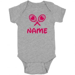 Cute Tennis Baby Custom Name