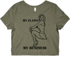 Ladies Slim Fit Crop Top Tee