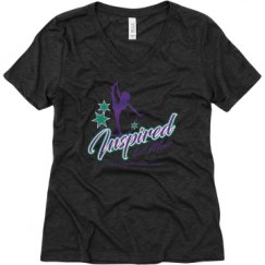 Ladies Relaxed Fit Super Soft Triblend V-Neck Tee