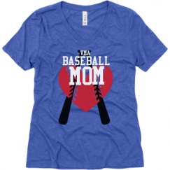 Ladies Relaxed Fit Super Soft Triblend V-Neck Tee