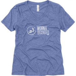 Ladies Relaxed Fit Super Soft Triblend V-Neck Tee