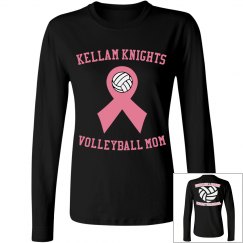 Breast cancer awareness volleyball mom t