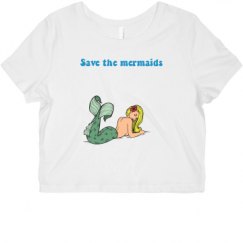 Ladies Slim Fit Crop Top Tee