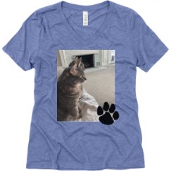 Ladies Relaxed Fit Super Soft Triblend V-Neck Tee