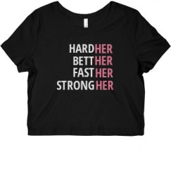 Ladies Slim Fit Crop Top Tee