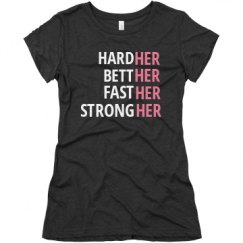 Ladies Slim Fit Super Soft Triblend Tee