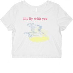 Ladies Slim Fit Crop Top Tee