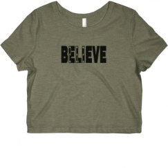 Ladies Slim Fit Crop Top Tee