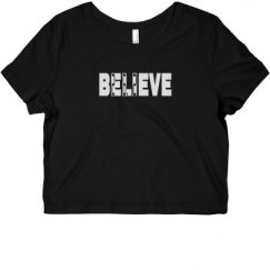 Ladies Slim Fit Crop Top Tee