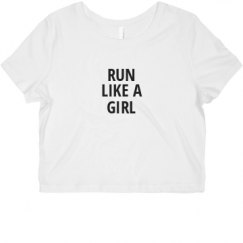 Ladies Slim Fit Crop Top Tee