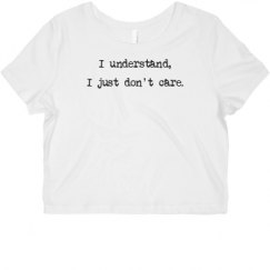 Ladies Slim Fit Crop Top Tee