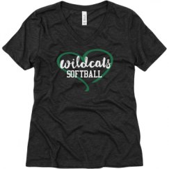 Ladies Relaxed Fit Super Soft Triblend V-Neck Tee