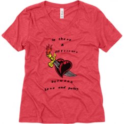 Ladies Relaxed Fit Super Soft Triblend V-Neck Tee