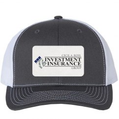 Snapback Trucker Hat - Rectangle Patch Charcoal
