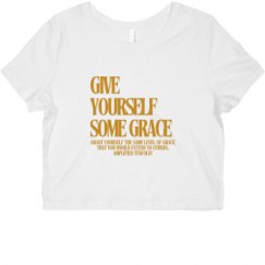 Ladies Slim Fit Crop Top Tee