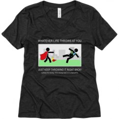 Ladies Relaxed Fit Super Soft Triblend V-Neck Tee