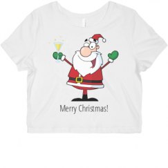 Ladies Slim Fit Crop Top Tee