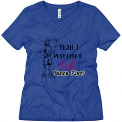 Ladies Relaxed Fit V-Neck Tee