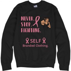 Pink Cancer Ribbon Blk