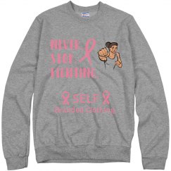 Pink Cancer Ribbon  Gray