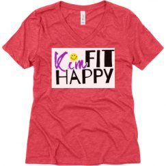 Ladies Relaxed Fit Super Soft Triblend V-Neck Tee
