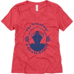 Ladies Relaxed Fit Super Soft Triblend V-Neck Tee