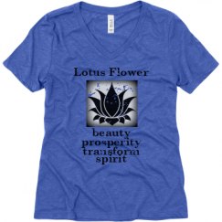 Ladies Relaxed Fit Super Soft Triblend V-Neck Tee