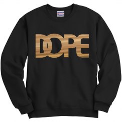 Gold metallic DOPE logo