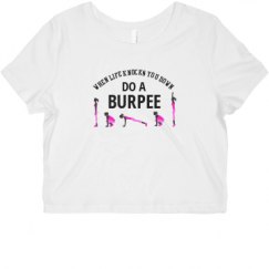 Ladies Slim Fit Crop Top Tee