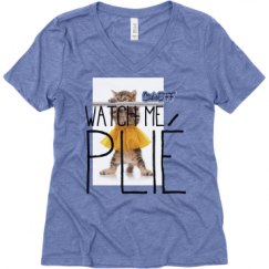 Ladies Relaxed Fit Super Soft Triblend V-Neck Tee