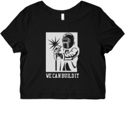 Ladies Slim Fit Crop Top Tee