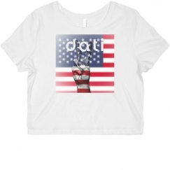 Ladies Slim Fit Crop Top Tee