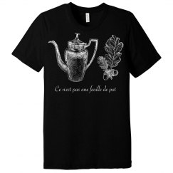 This is not a pot leaf white ink